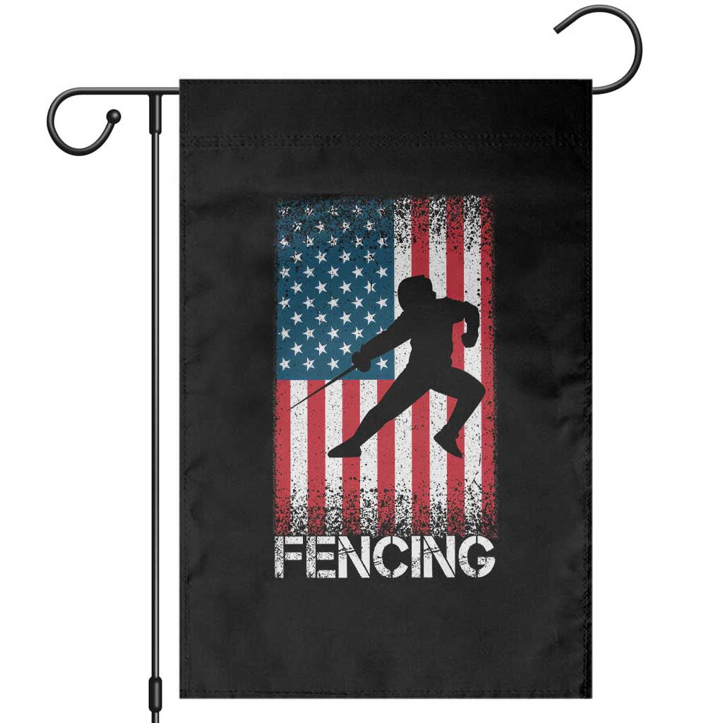American Flag Fencing USA Patriotic Garden Flag TS14 Black Print Your Wear