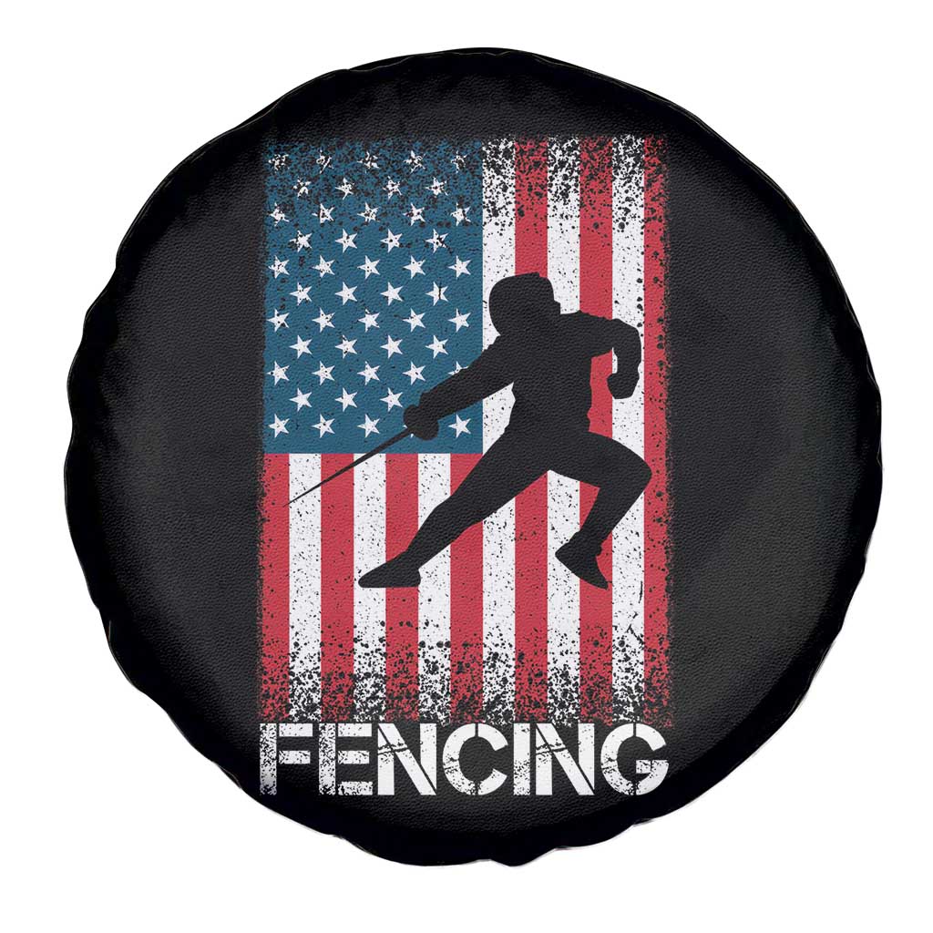 American Flag Fencing USA Patriotic Spare Tire Cover TS14 Print Your Wear