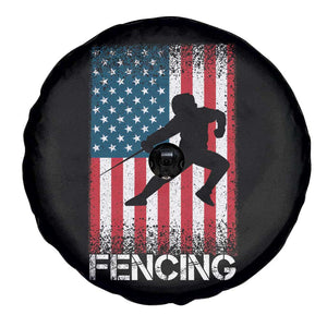 American Flag Fencing USA Patriotic Spare Tire Cover TS14 Print Your Wear