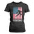 American Flag Fencing USA Patriotic T Shirt For Women TS14 Black Print Your Wear
