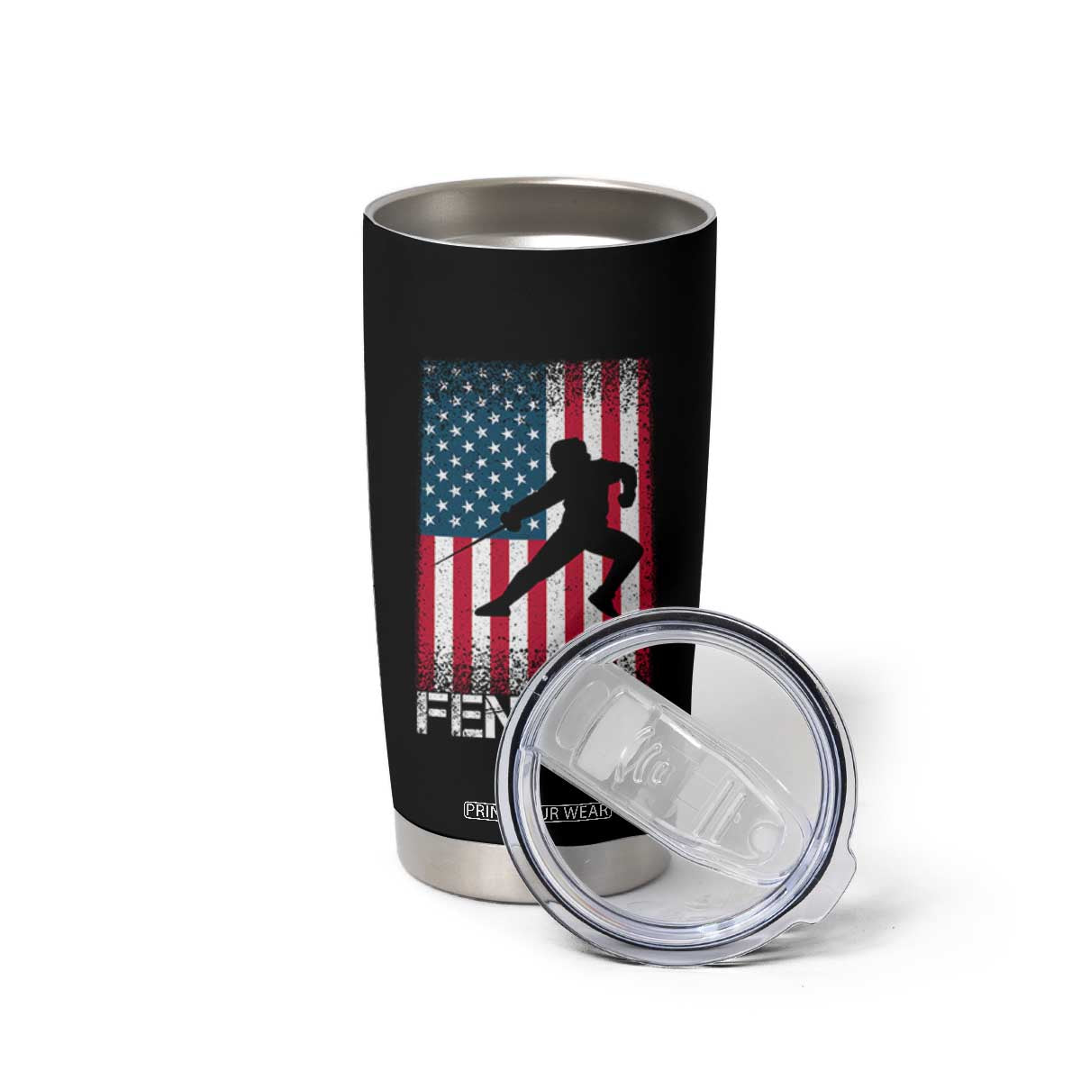 American Flag Fencing USA Patriotic Tumbler Cup TS14 Print Your Wear