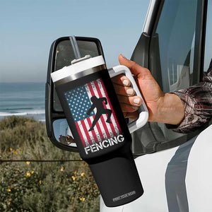American Flag Fencing USA Patriotic Tumbler With Handle TS14 Print Your Wear
