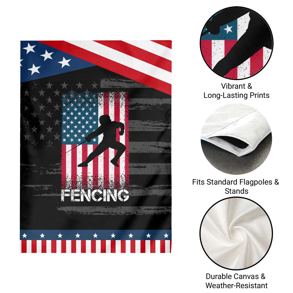 American Flag Fencing USA Patriotic Garden Flag TS14 Print Your Wear