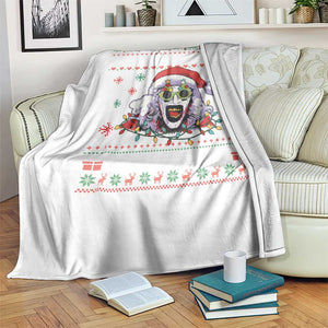 Terrifier Santa Christmas Throw Blanket Getting Into The Holiday Spirit Horror Movie TS14 Print Your Wear