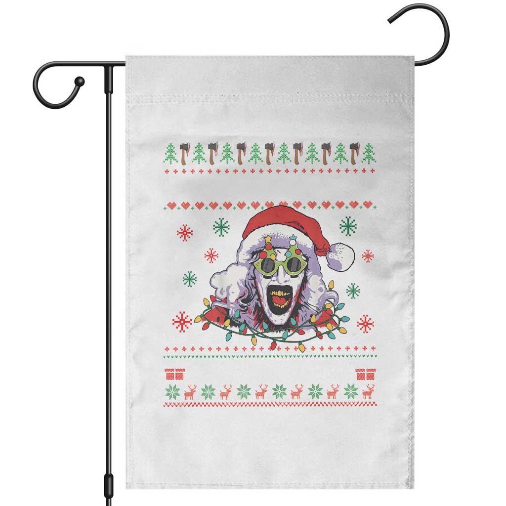 Terrifier Santa Christmas Garden Flag Getting Into The Holiday Spirit Horror Movie TS14 White Print Your Wear