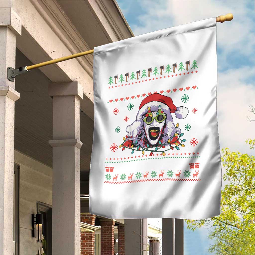 Terrifier Santa Christmas Garden Flag Getting Into The Holiday Spirit Horror Movie TS14 Print Your Wear
