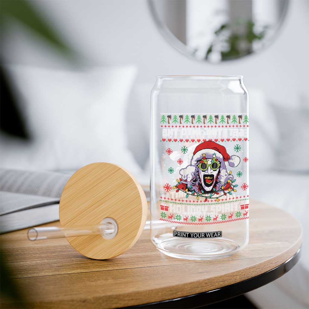 Terrifier Santa Christmas Glass Can Getting Into The Holiday Spirit Horror Movie TS14 Print Your Wear