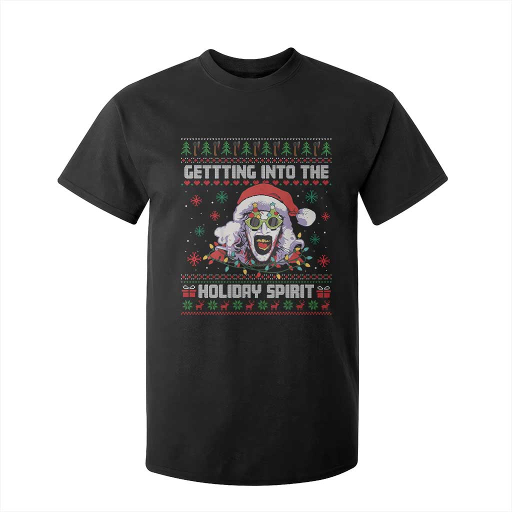 Terrifier Santa Christmas T Shirt For Kid Getting Into The Holiday Spirit Horror Movie TS14 Black Print Your Wear