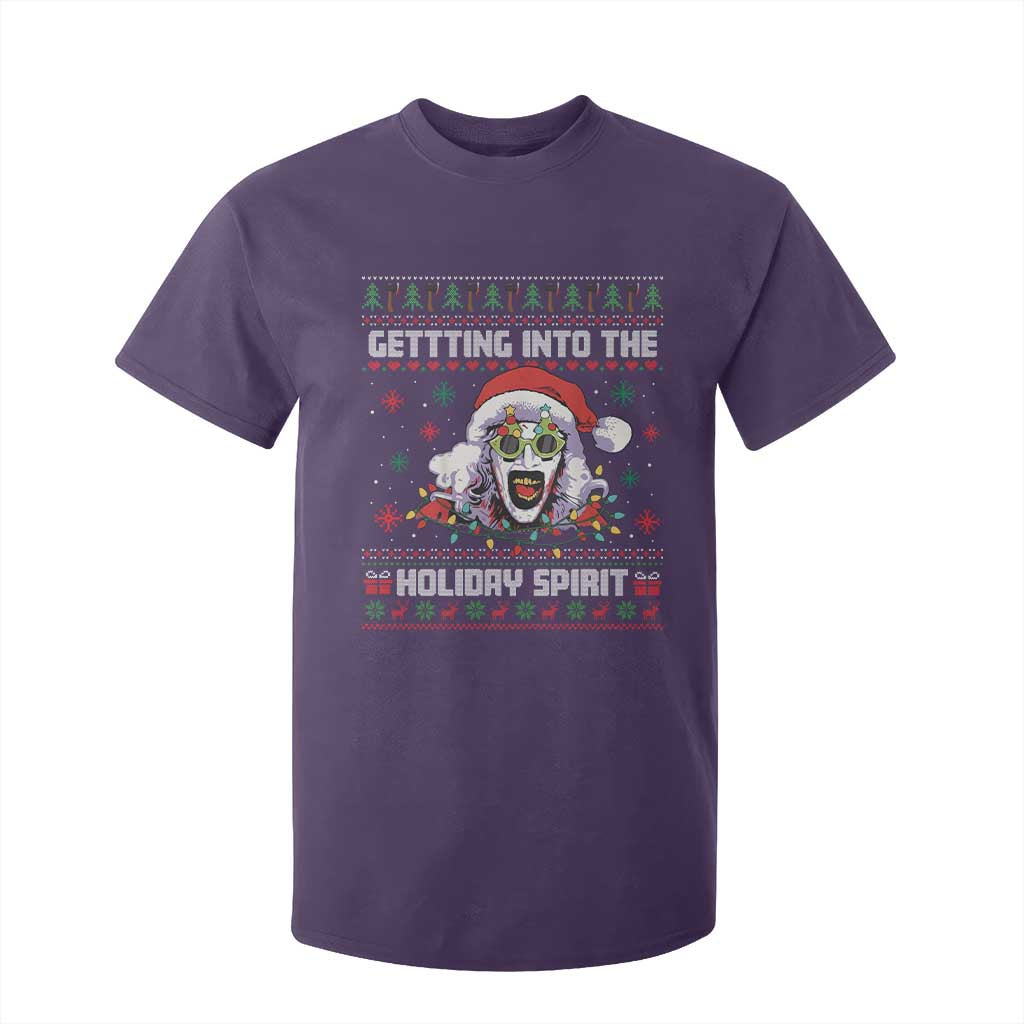 Terrifier Santa Christmas T Shirt For Kid Getting Into The Holiday Spirit Horror Movie TS14 Purple Print Your Wear