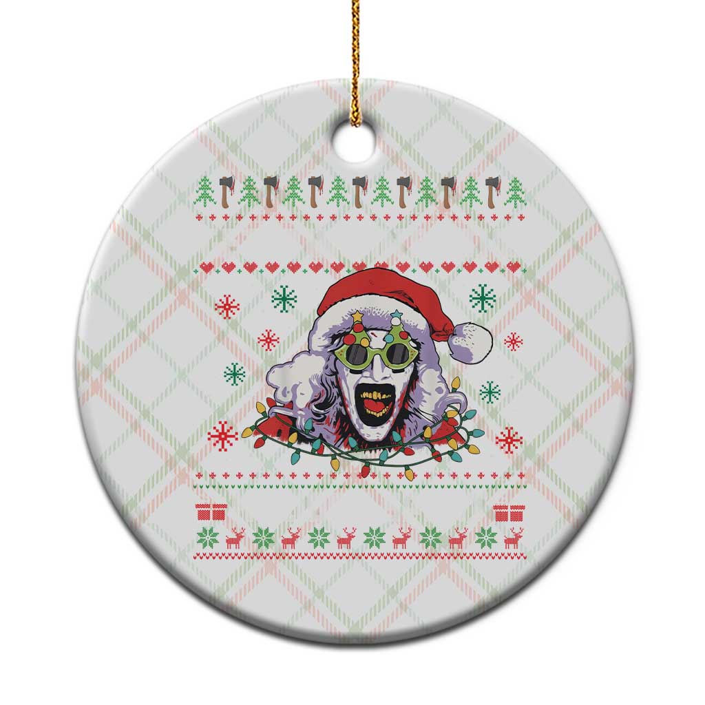 Terrifier Santa Christmas Ceramic Ornament Getting Into The Holiday Spirit Horror Movie TS14 1pc Christmas Plaid Print Your Wear