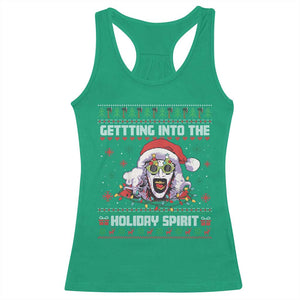 Terrifier Santa Christmas Racerback Tank Top Getting Into The Holiday Spirit Horror Movie TS14 Irish Green Print Your Wear