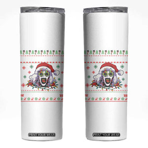 Terrifier Santa Christmas Skinny Tumbler Getting Into The Holiday Spirit Horror Movie TS14 White Print Your Wear