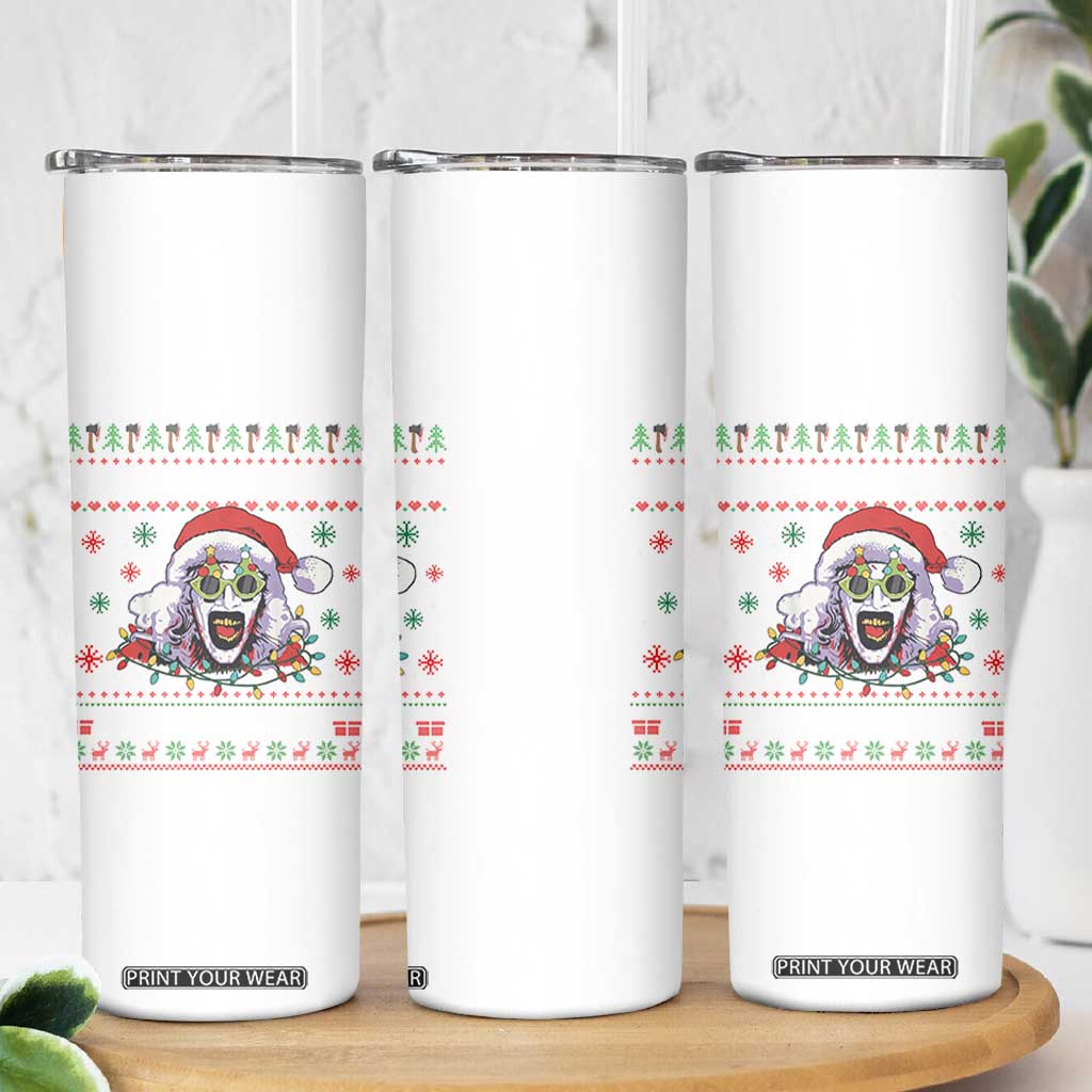 Terrifier Santa Christmas Skinny Tumbler Getting Into The Holiday Spirit Horror Movie TS14 Print Your Wear