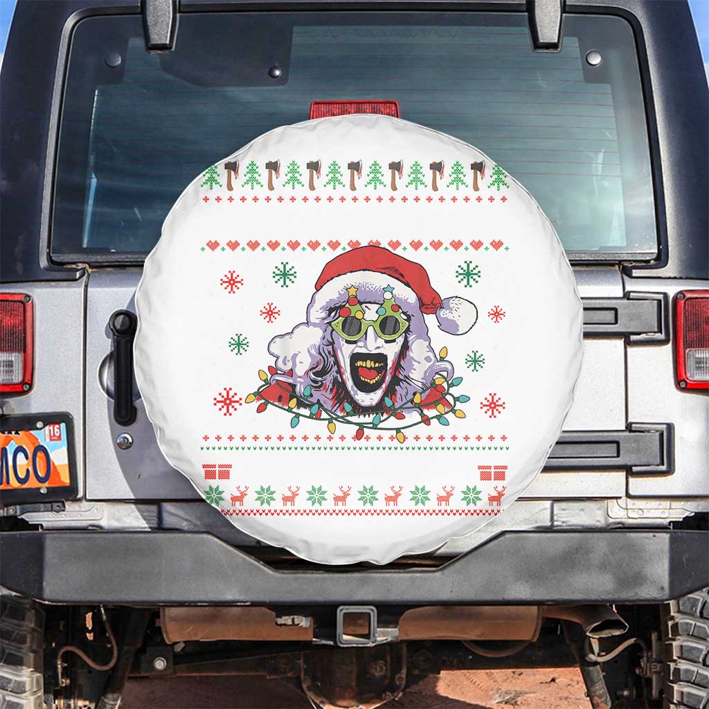 Terrifier Santa Christmas Spare Tire Cover Getting Into The Holiday Spirit Horror Movie TS14 No hole White Print Your Wear