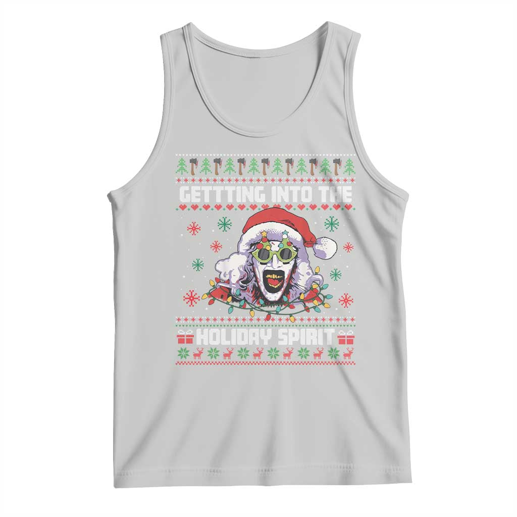 Terrifier Santa Christmas Tank Top Getting Into The Holiday Spirit Horror Movie - Print Your Wear