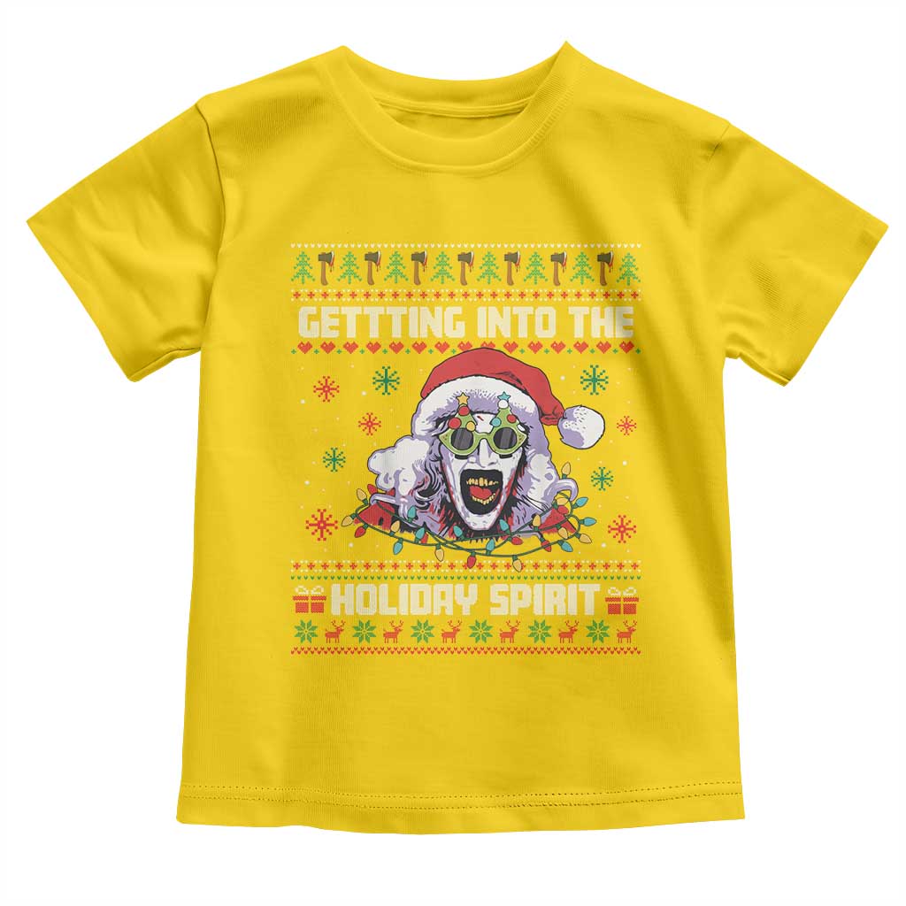 Terrifier Santa Christmas Toddler T Shirt Getting Into The Holiday Spirit Horror Movie TS14 Daisy Print Your Wear