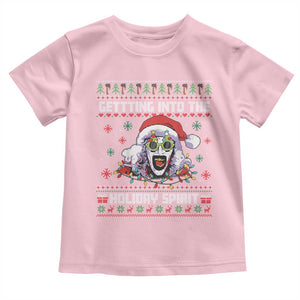 Terrifier Santa Christmas Toddler T Shirt Getting Into The Holiday Spirit Horror Movie TS14 Light Pink Print Your Wear