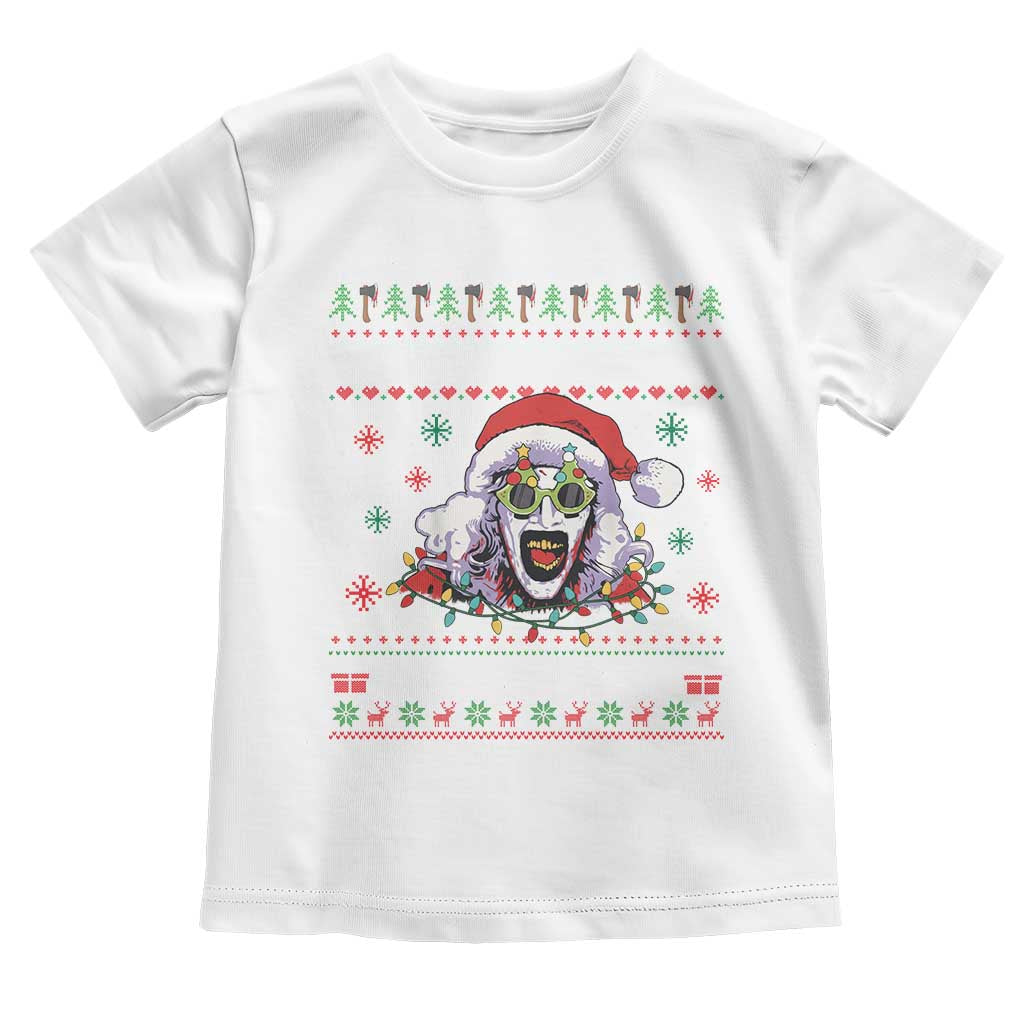 Terrifier Santa Christmas Toddler T Shirt Getting Into The Holiday Spirit Horror Movie TS14 White Print Your Wear