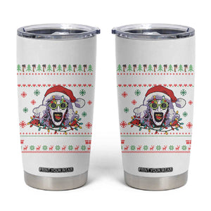 Terrifier Santa Christmas Tumbler Cup Getting Into The Holiday Spirit Horror Movie TS14 White Print Your Wear