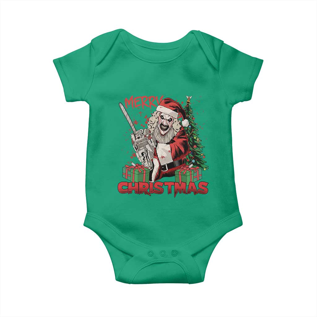 Terrifier Santa Christmas Horror Movie Baby Onesie TS14 Irish Green Print Your Wear