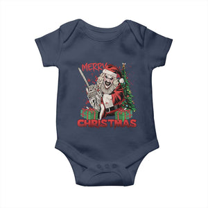 Terrifier Santa Christmas Horror Movie Baby Onesie TS14 Navy Print Your Wear
