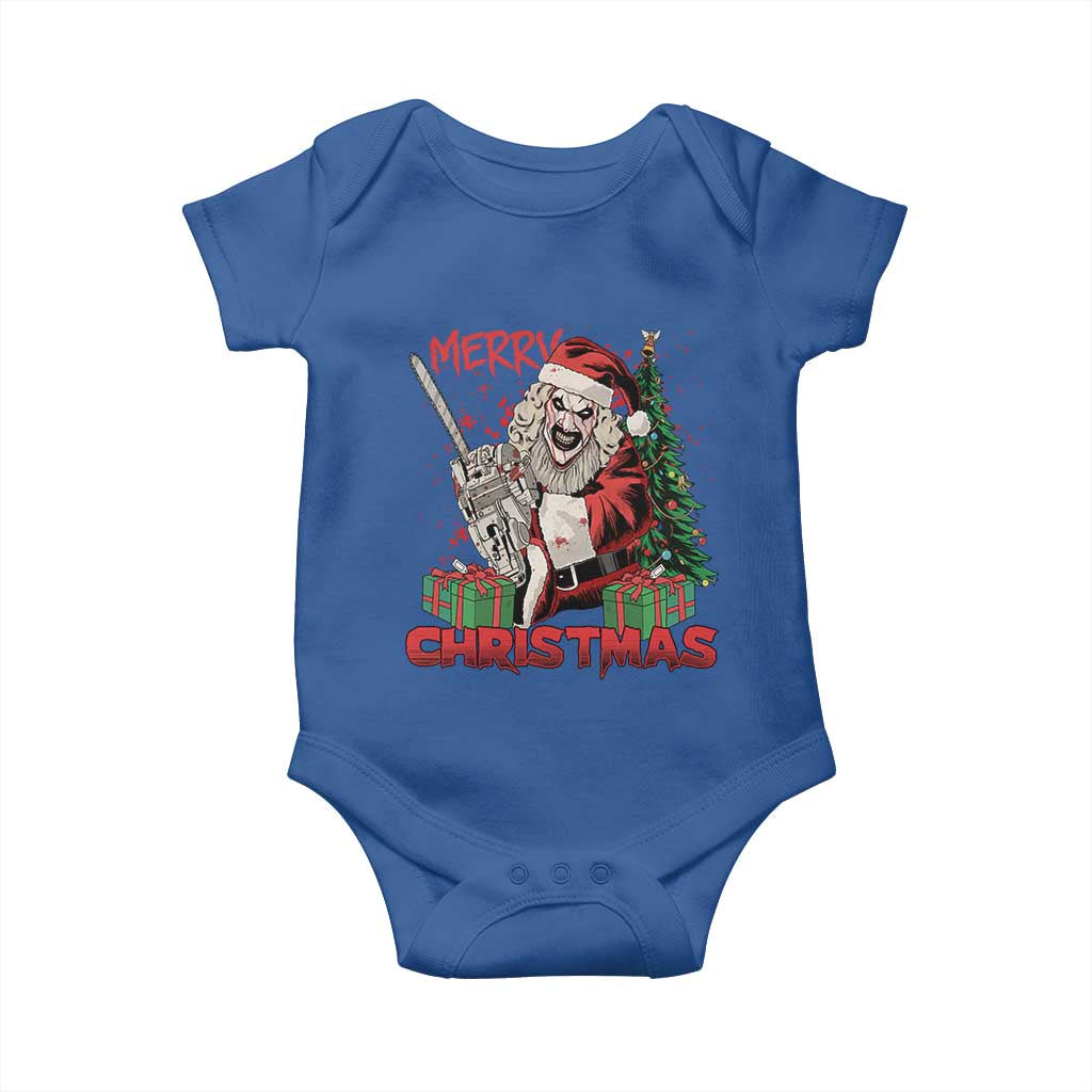 Terrifier Santa Christmas Horror Movie Baby Onesie TS14 Royal Blue Print Your Wear