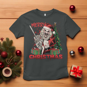 Terrifier Santa Christmas Horror Movie T Shirt TS14 Dark Heather Print Your Wear