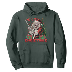 Terrifier Santa Christmas Horror Movie Hoodie TS14 Dark Forest Green Print Your Wear