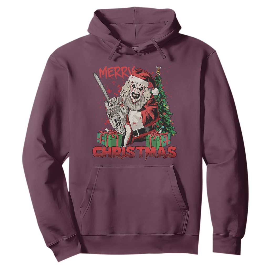 Terrifier Santa Christmas Horror Movie Hoodie TS14 Maroon Print Your Wear