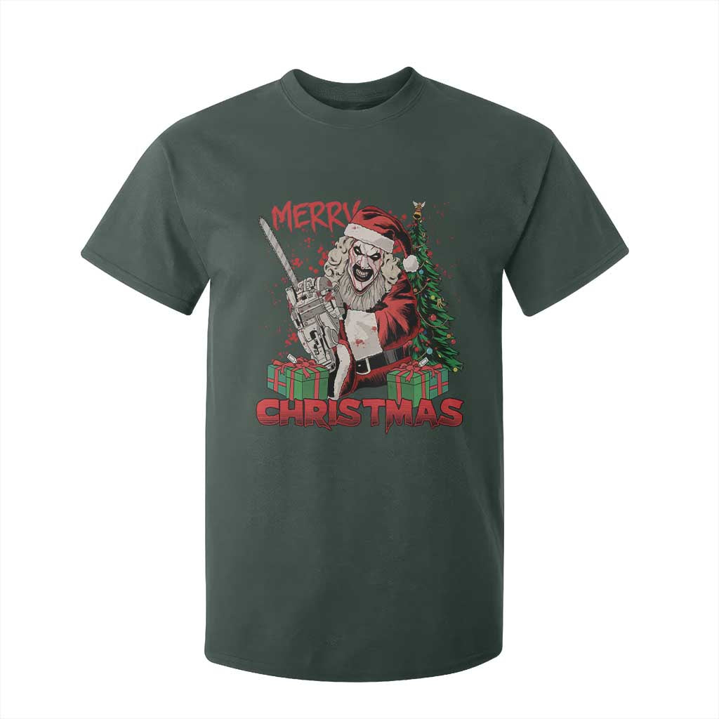 Terrifier Santa Christmas Horror Movie T Shirt For Kid TS14 Dark Forest Green Print Your Wear