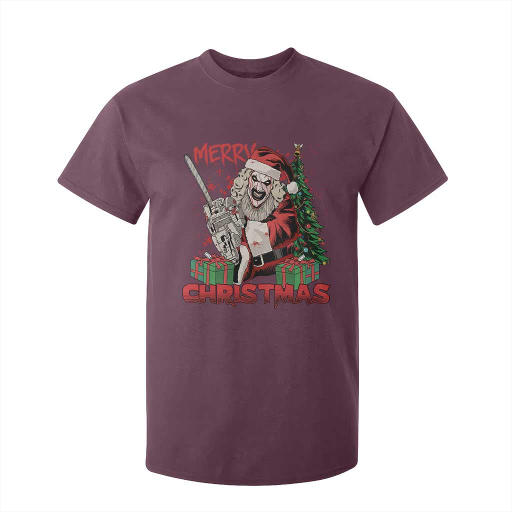 Terrifier Santa Christmas Horror Movie T Shirt For Kid TS14 Maroon Print Your Wear