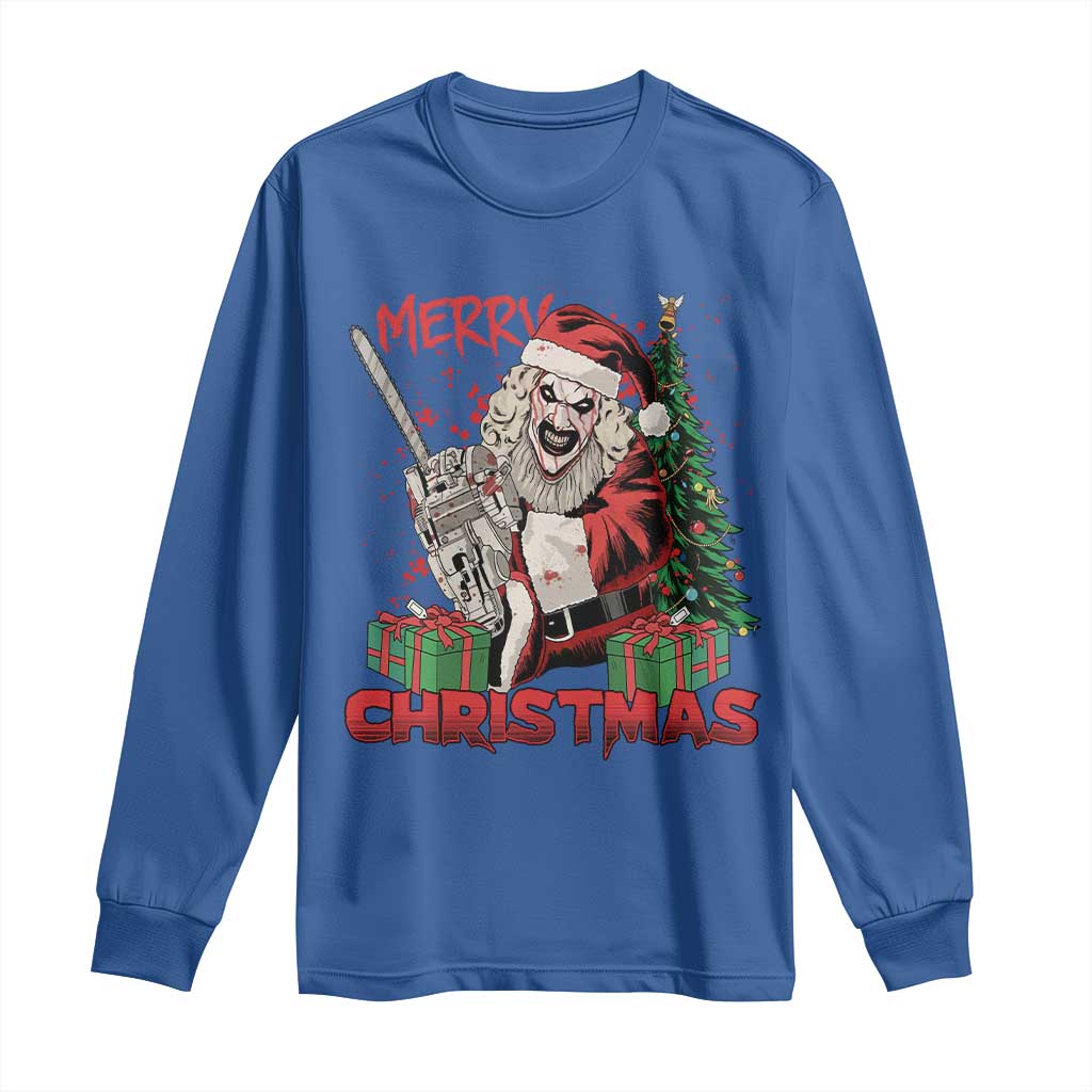 Terrifier Santa Christmas Horror Movie Long Sleeve Shirt TS14 Royal Blue Print Your Wear