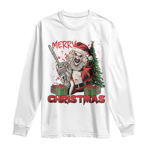 Terrifier Santa Christmas Horror Movie Long Sleeve Shirt TS14 White Print Your Wear