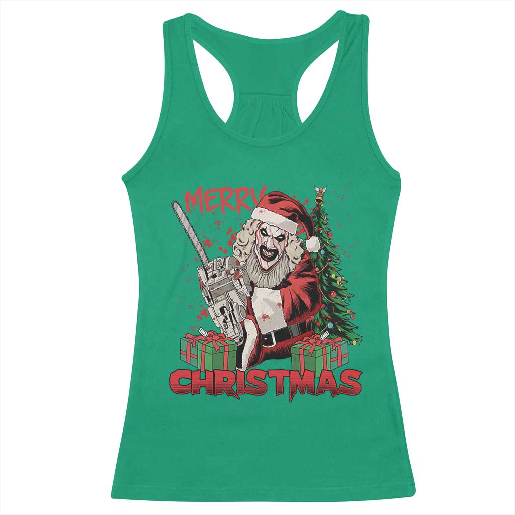 Terrifier Santa Christmas Horror Movie Racerback Tank Top TS14 Irish Green Print Your Wear