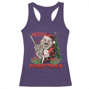 Terrifier Santa Christmas Horror Movie Racerback Tank Top TS14 Purple Print Your Wear