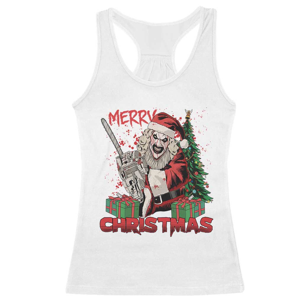 Terrifier Santa Christmas Horror Movie Racerback Tank Top TS14 White Print Your Wear