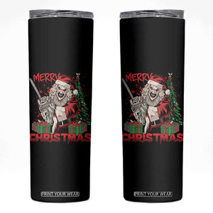 Terrifier Santa Christmas Horror Movie Skinny Tumbler TS14 Black Print Your Wear
