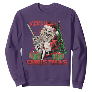 Terrifier Santa Christmas Horror Movie Sweatshirt TS14 Purple Print Your Wear