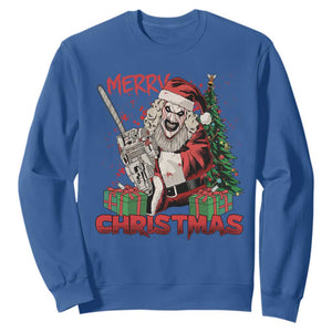 Terrifier Santa Christmas Horror Movie Sweatshirt TS14 Royal Blue Print Your Wear