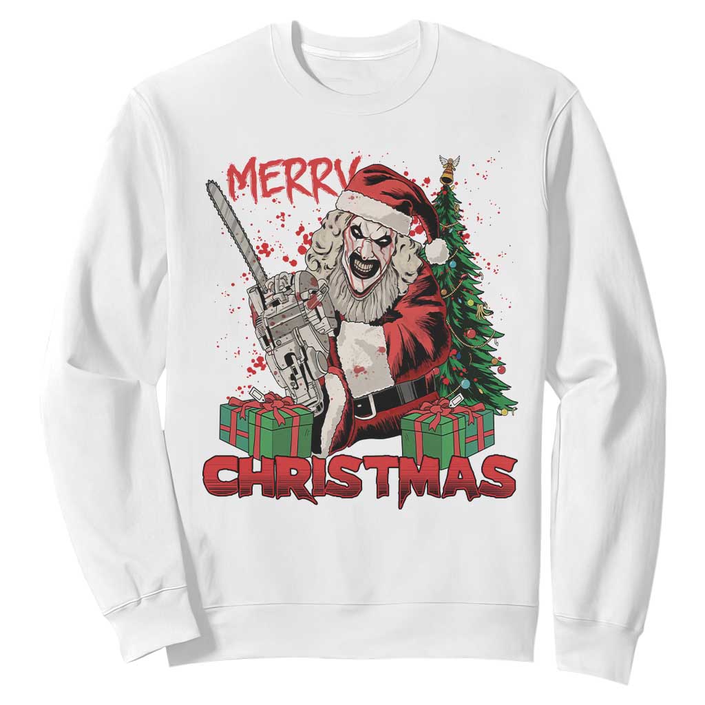 Terrifier Santa Christmas Horror Movie Sweatshirt TS14 White Print Your Wear