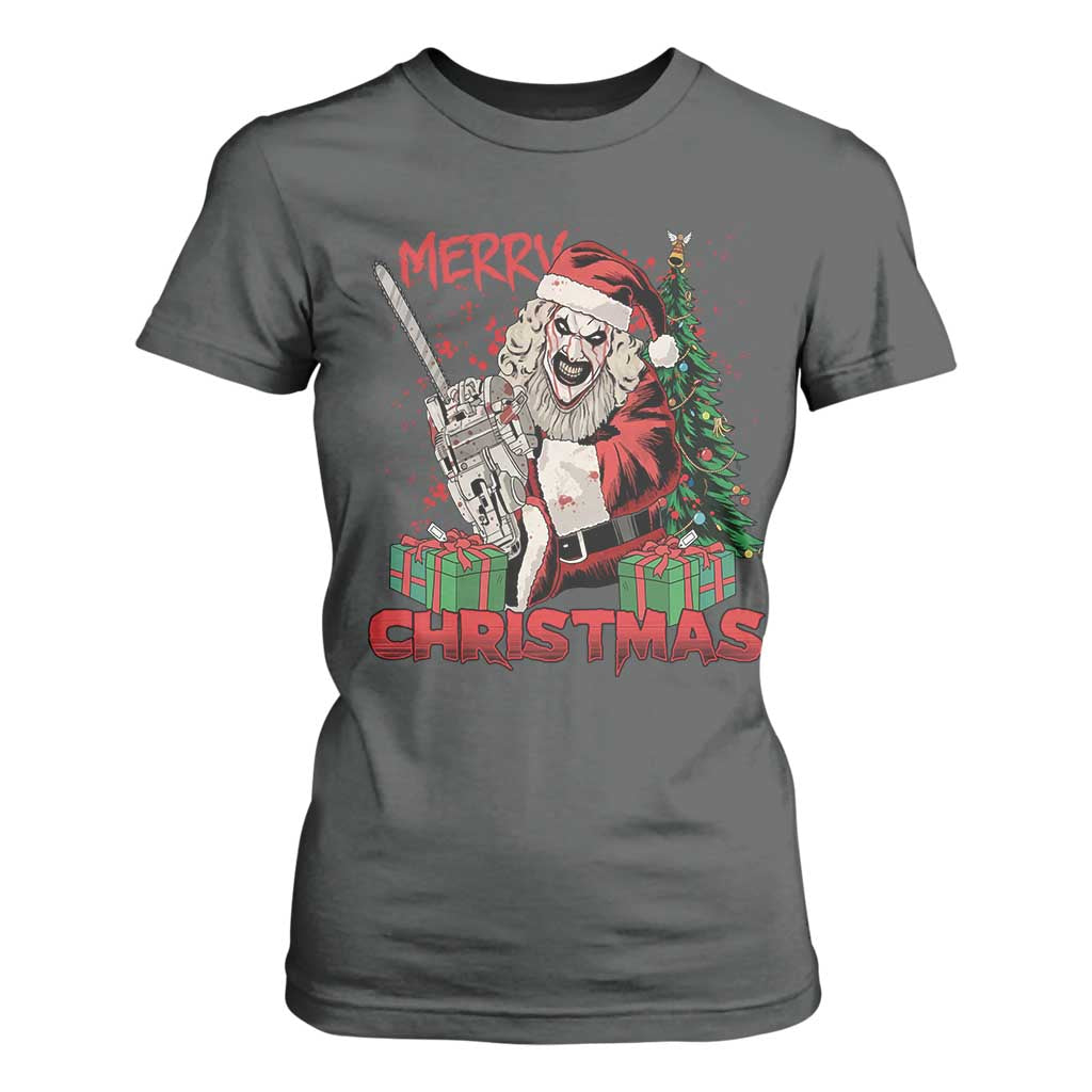 Terrifier Santa Christmas Horror Movie T Shirt For Women TS14 Dark Heather Print Your Wear