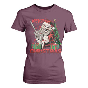 Terrifier Santa Christmas Horror Movie T Shirt For Women TS14 Maroon Print Your Wear