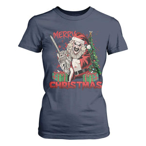 Terrifier Santa Christmas Horror Movie T Shirt For Women TS14 Navy Print Your Wear