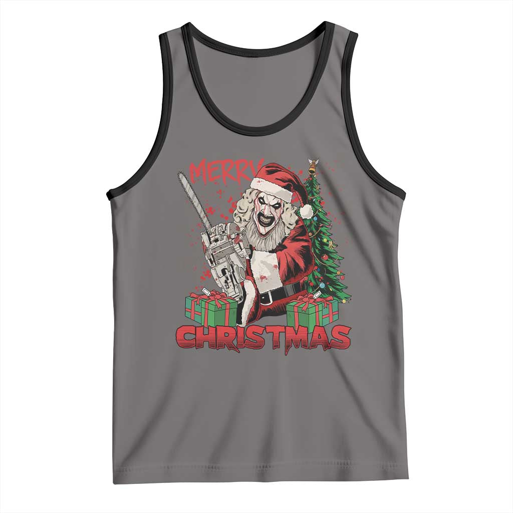 Terrifier Santa Christmas Horror Movie Tank Top TS14 Deep Heather Black Print Your Wear