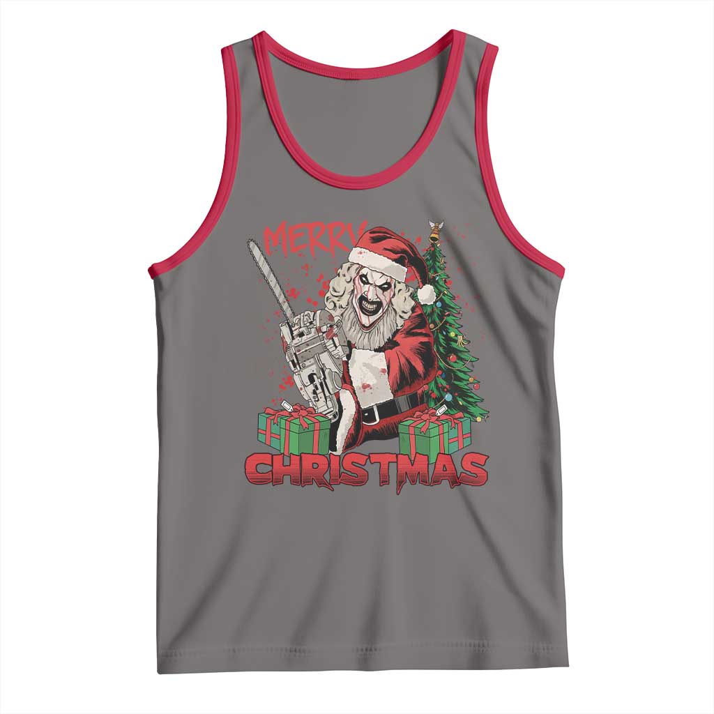 Terrifier Santa Christmas Horror Movie Tank Top TS14 Deep Heather Red Print Your Wear