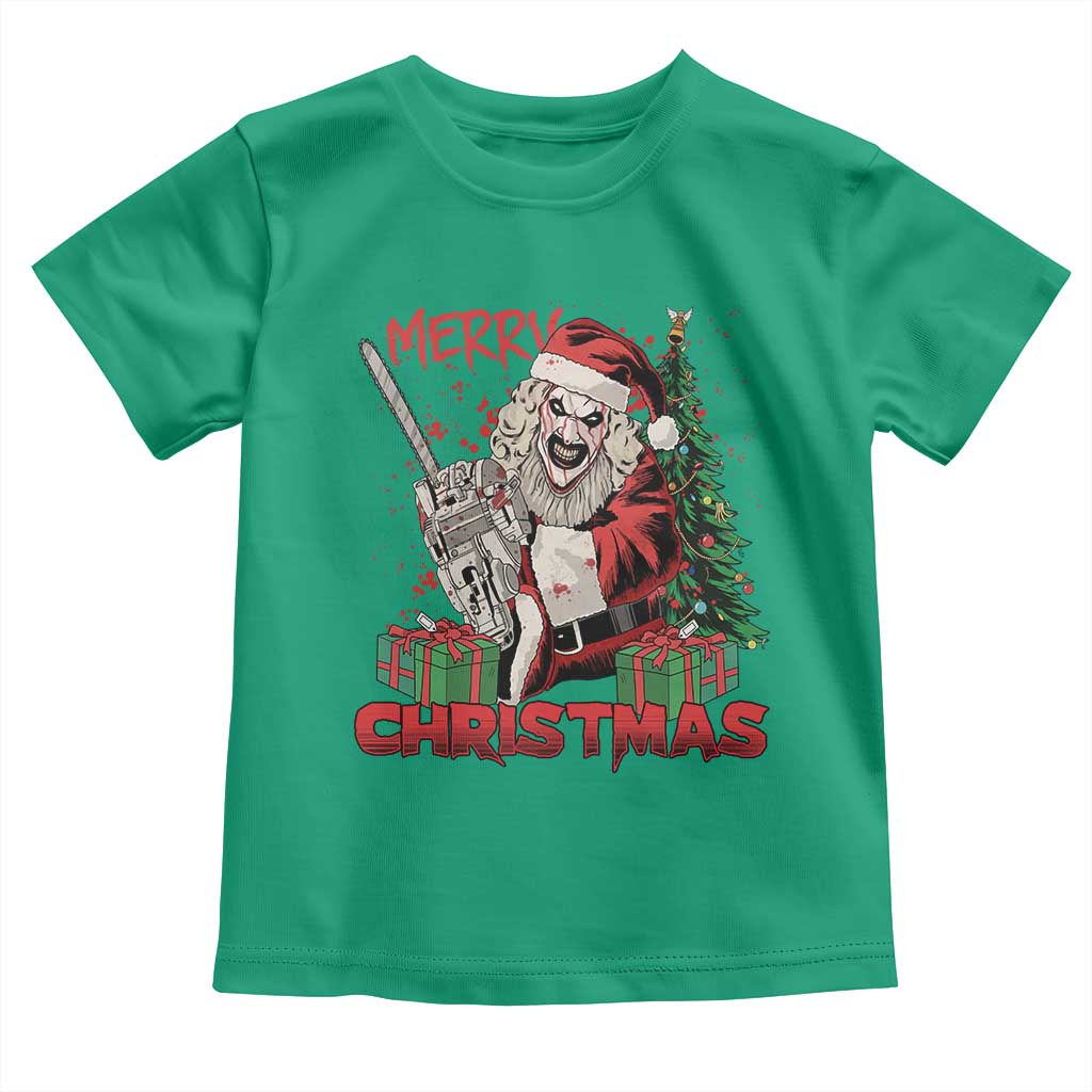 Terrifier Santa Christmas Horror Movie Toddler T Shirt TS14 Irish Green Print Your Wear