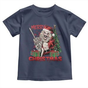 Terrifier Santa Christmas Horror Movie Toddler T Shirt TS14 Navy Print Your Wear