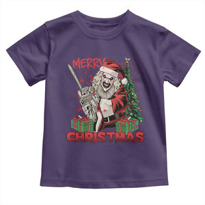 Terrifier Santa Christmas Horror Movie Toddler T Shirt TS14 Purple Print Your Wear