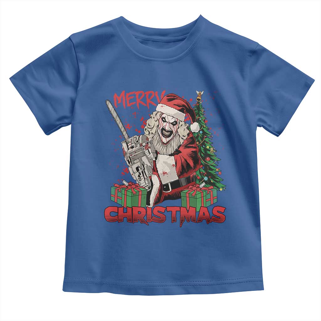 Terrifier Santa Christmas Horror Movie Toddler T Shirt TS14 Royal Blue Print Your Wear