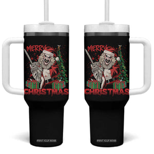 Terrifier Santa Christmas Horror Movie Tumbler With Handle TS14 One Size: 40 oz Black Print Your Wear